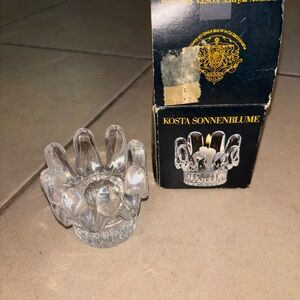 Kosta Solei Boda Sunflower Clear Textured Art Glass Candle Holders
Goran Warff